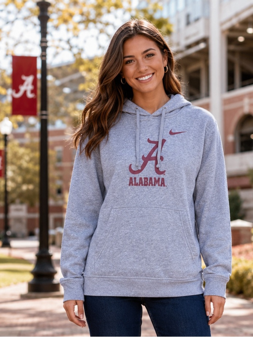 Nike Alabama Crimson Tide Pullover Hoodie Sweatshirt - Medium